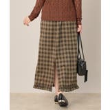 チェック裾フリルスカート | Couture brooch | 詳細画像10