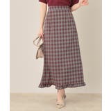 チェック裾フリルスカート | Couture brooch | 詳細画像15