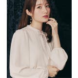 アイボリー(004) | 【大人可愛い・通勤】ピンタックレースブラウス | Couture brooch