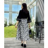 【花柄・きれいめ・通勤】リンドウエンブロメッシュスカート | Couture brooch | 詳細画像12