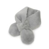 ライトグレー(011) | エコファーリボンループティペット | Couture brooch