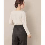 【マシンウォッシャブル・通勤・大人可愛い】ハートネックテレコプルオーバー | Couture brooch | 詳細画像6 