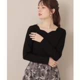 【マシンウォッシャブル・通勤・大人可愛い】ハートネックテレコプルオーバー | Couture brooch | 詳細画像12 