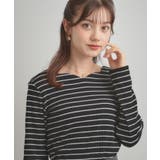 ブラック(319) | 【マシンウォッシャブル・通勤・大人可愛い】ハートネックテレコプルオーバー | Couture brooch