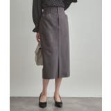 【洗える・ストレッチ・通勤】スエード調ダンボールIラインスカート | Couture brooch | 詳細画像14