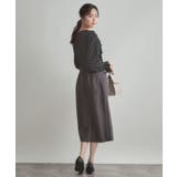 【洗える・ストレッチ・通勤】スエード調ダンボールIラインスカート | Couture brooch | 詳細画像13