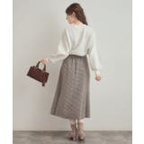 【クラシカル・パッと目を惹く】ラメ千鳥 マーメイド フレアスカート | Couture brooch | 詳細画像18 