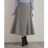 【クラシカル・パッと目を惹く】ラメ千鳥 マーメイド フレアスカート | Couture brooch | 詳細画像4 