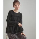 【マシンウォッシャブル・きれいめ・通勤】シャーリングチュニックブラウス | Couture brooch | 詳細画像4 