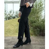 【通勤・美脚見え・あったか】裏起毛パール調スカラ裾デザインパンツ | Couture brooch | 詳細画像10 