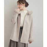 【大人可愛い・フード取り外し可能】フードフェイクファー ハーフ丈コート | Couture brooch | 詳細画像27 