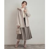 【大人可愛い・フード取り外し可能】フードフェイクファー ハーフ丈コート | Couture brooch | 詳細画像23 