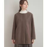 【大人可愛い・フード取り外し可能】フードフェイクファー ハーフ丈コート | Couture brooch | 詳細画像53 