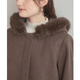 【大人可愛い・フード取り外し可能】フードフェイクファー ハーフ丈コート | Couture brooch | 詳細画像54 