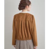 【通勤・大人上品】スエード調ダンボール ノーカラージャケット | Couture brooch | 詳細画像42 