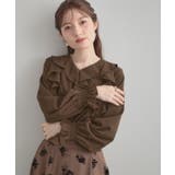 【大人可愛い・通勤】ラッフルフリルブラウス | Couture brooch | 詳細画像12