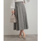 ブラック(219) | 【通勤・大人可愛い】TRチェックスカート | Couture brooch