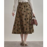 【美シルエット・通勤】フロッキーフラワープリントスカート | Couture brooch | 詳細画像16