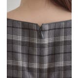 【大人可愛い・微起毛】先染めチェック柄フィット＆フレアワンピース | Couture brooch | 詳細画像33 