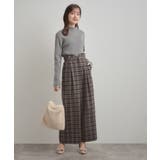 【大人可愛い】起毛先染めチェック柄 スカラウエスト ワイドパンツ | Couture brooch | 詳細画像11 
