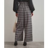 【大人可愛い】起毛先染めチェック柄 スカラウエスト ワイドパンツ | Couture brooch | 詳細画像6 
