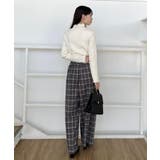【大人可愛い】起毛先染めチェック柄 スカラウエスト ワイドパンツ | Couture brooch | 詳細画像9 