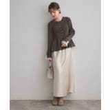 【袖口レース・着映え】短毛モールペプラム カーデ | Couture brooch | 詳細画像16