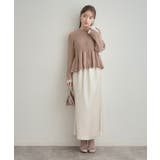 【袖口レース・着映え】短毛モールペプラム カーデ | Couture brooch | 詳細画像29