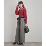 【上品華やか・通勤】ラメツイード ワイドパンツ | Couture brooch | 詳細画像2 