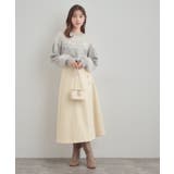 【通勤/金ボタン】フェイクウール ポンチスカート | Couture brooch | 詳細画像1