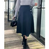 【通勤/金ボタン】フェイクウール ポンチスカート | Couture brooch | 詳細画像33