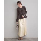 シルキーヘビーサテンスカート | Couture brooch | 詳細画像4