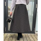 【洗える】リーフジャカード フレアスカート | Couture brooch | 詳細画像20