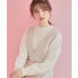 【きれいめ】パール調デザイン アラン柄ニット | Couture brooch | 詳細画像10