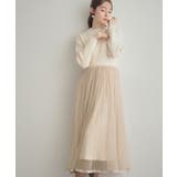 【S-LL/キラキラリブニット】チュールドッキング ワンピース | Couture brooch | 詳細画像10