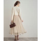 【S-LL/キラキラリブニット】チュールドッキング ワンピース | Couture brooch | 詳細画像3