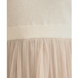 【S-LL/キラキラリブニット】チュールドッキング ワンピース | Couture brooch | 詳細画像43