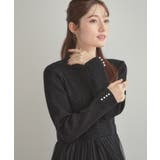 【S-LL/キラキラリブニット】チュールドッキング ワンピース | Couture brooch | 詳細画像21