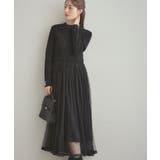 【S-LL/キラキラリブニット】チュールドッキング ワンピース | Couture brooch | 詳細画像22