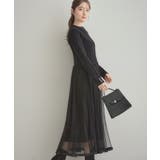 【S-LL/キラキラリブニット】チュールドッキング ワンピース | Couture brooch | 詳細画像23