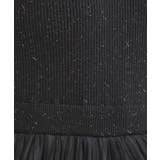 【S-LL/キラキラリブニット】チュールドッキング ワンピース | Couture brooch | 詳細画像44