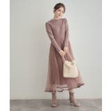 【S-LL/キラキラリブニット】チュールドッキング ワンピース | Couture brooch | 詳細画像29