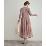 【S-LL/キラキラリブニット】チュールドッキング ワンピース | Couture brooch | 詳細画像31