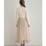 【S-LL/キラキラリブニット】チュールドッキング ワンピース | Couture brooch | 詳細画像48