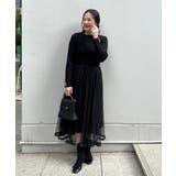 【S-LL/キラキラリブニット】チュールドッキング ワンピース | Couture brooch | 詳細画像25