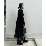 【S-LL/キラキラリブニット】チュールドッキング ワンピース | Couture brooch | 詳細画像26