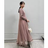 【S-LL/キラキラリブニット】チュールドッキング ワンピース | Couture brooch | 詳細画像40