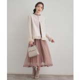 【S-LL/キラキラリブニット】チュールドッキング ワンピース | Couture brooch | 詳細画像36