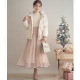 【S-LL/キラキラリブニット】チュールドッキング ワンピース | Couture brooch | 詳細画像11