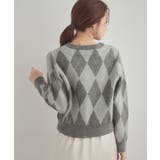 アーガイルニットカーディガン | Couture brooch | 詳細画像3